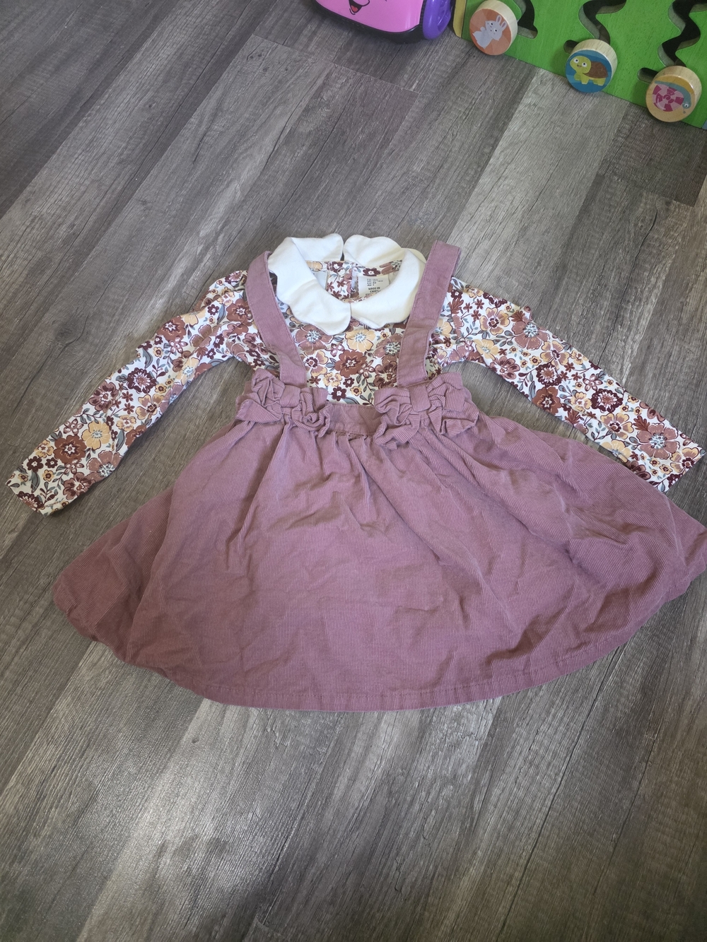 Joie Pink Floral Suspender Dress Set